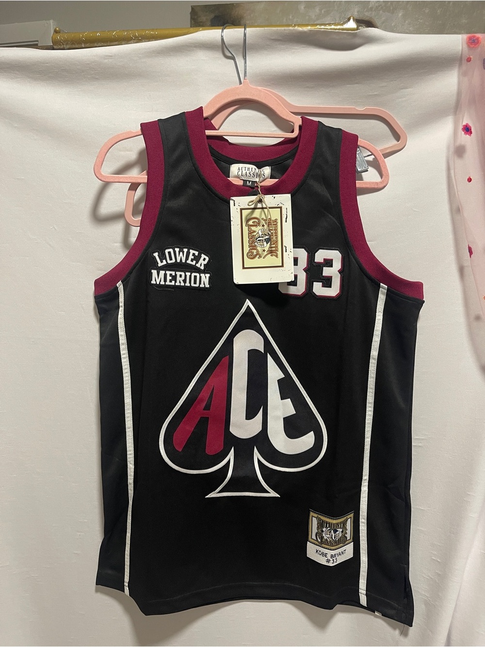 Kobe Bryant Lower Merion Basketball Jersey - Black & Maroon